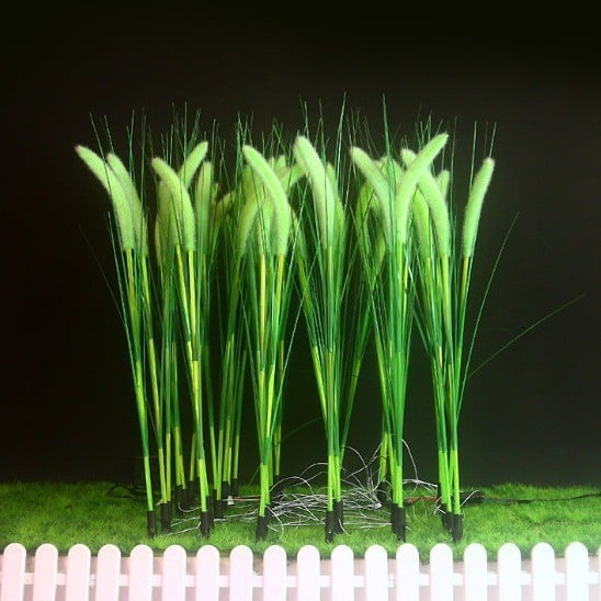Set 2 Lampi Solare Decorative tip Iarba Ornamentala Verde M374-23, 80cm, lumina calda, IP66