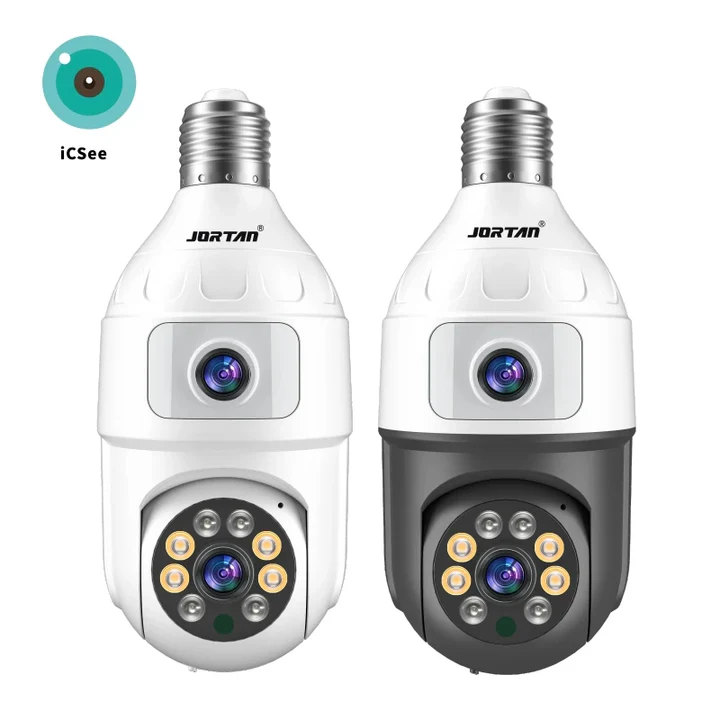 Camera de securitate Jortan Bulb Camera Night Vision E27 Light Bulb,cu prindere la bec,cu doua lentile