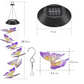 Set 2 X Clopotei De Vant Cu Incarcare Solara , Fluturi , Colibri , Inimi