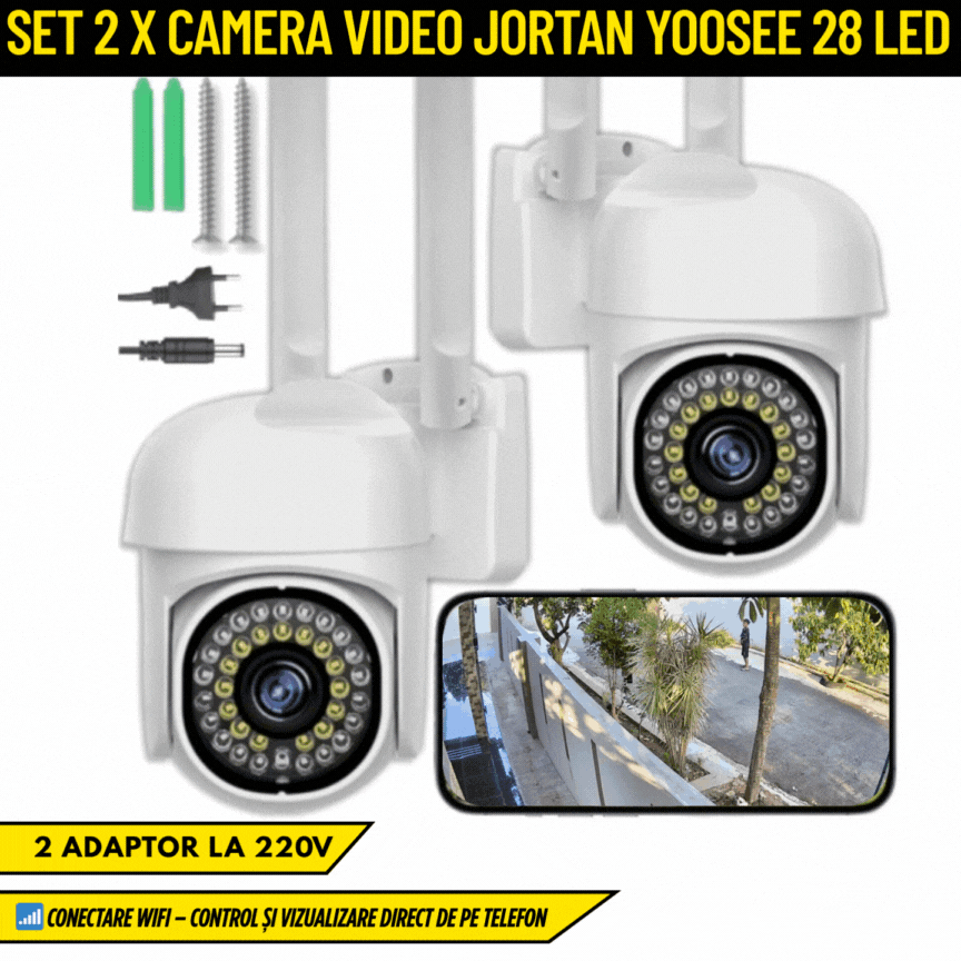 Set 2 x Camera video Jortan Yoosee 28 LED