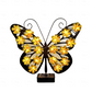 Set 2 / 4 Fluturi Solari Decorativi de Pus pe Perete sau Gard, cu Lumini LED, Culori Roz si Galben