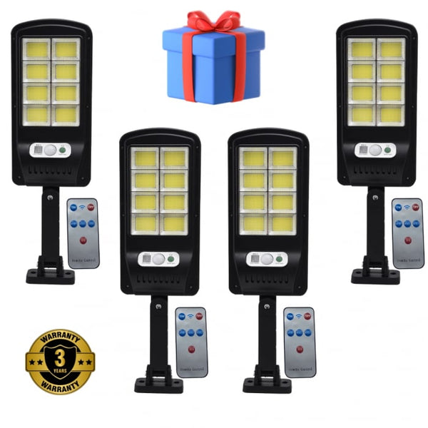 Set 4x Lampi Solare Stradale 90W LED Astro by Innova, 160 LED COB, Senzor, Telecomandă, IP66, Cadou + Garanție 3 Ani