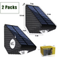 Set 2 Lampi Solare Decorative de Perete , Lumina in 3 Directii , Mullticolor , Alb rece , Alb Cald