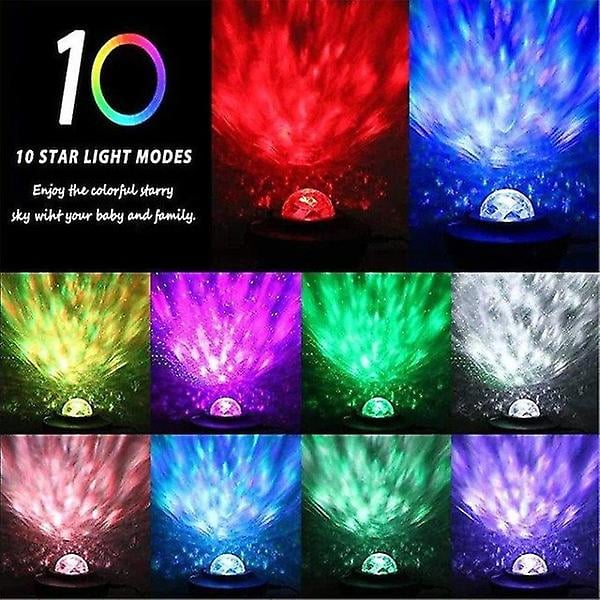 Star Projector Galaxy Led Lamp Built-in Speaker Multicolor Black