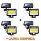 Pachet 4 x Lampa Solara 50W - 96 LED COB , 260LM , cu PANOU DETASABIL + CADOU Surpriza