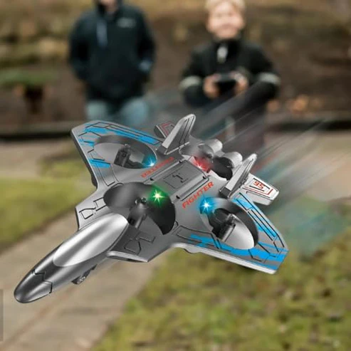 Avion De Lupta si Telecomanda cu 4 elice, pentru copii , 360°