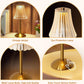 Set 2x Lampa De Birou Din Cristal, Mckalen, Reglabila La Atingere, 3 Culori, Auriu, Reincarcabila, Pentru Dormitor, Living, Camera, Restaurant