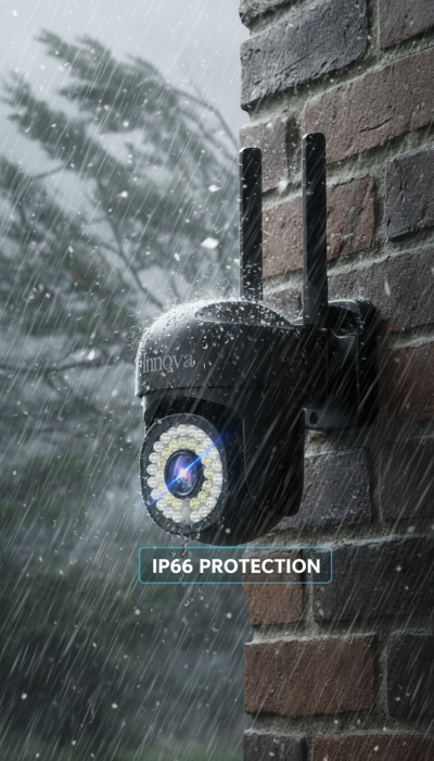 Black Friday - Pachet 2 x Cameră de Supraveghere Smart Innova, 36 LED-uri, HD, IP66 + 2 Carduri Cadou