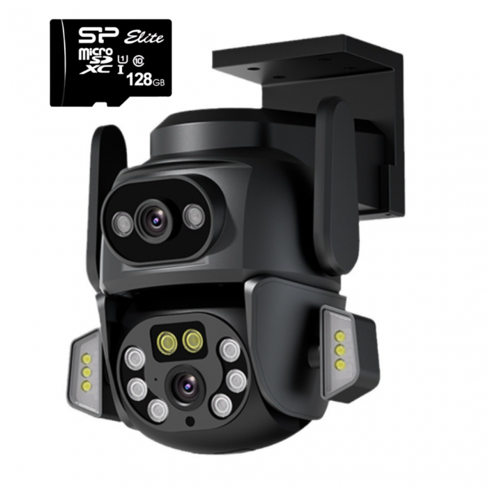 Camera de Supraveghere WiFi Tuya Profesionala, viziune color pe timp de noapte, IP66, audio bidirectional, tracking inteligent