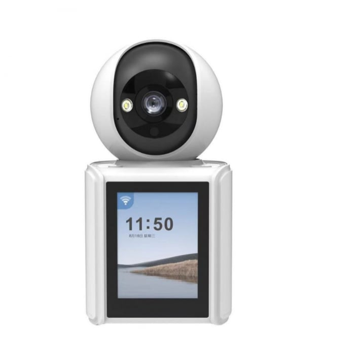 Camera IP Interior cu Display, Vedere Nocturnă și Video Call, 2MP HD, Control PTZ și Alarmă pe Telefon