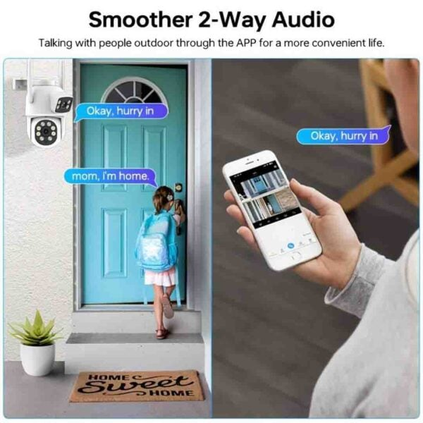 Black Friday - Set 2 x Cameră Video Duală INNOVA VISION SMART 6MP , 42 Led, Vedere 360°, Wifi +2 card 32gb Cadou