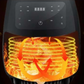 Friteuza 6 Litri cu aer cald AirFryer 2400W, capacitate si afisaj digital, LCD Touch control