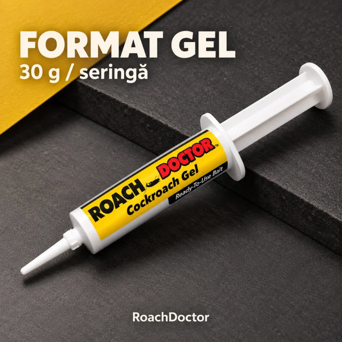 Set 1+1 gel anti-gândaci Roach Doctor, 2 seringi × 30 g