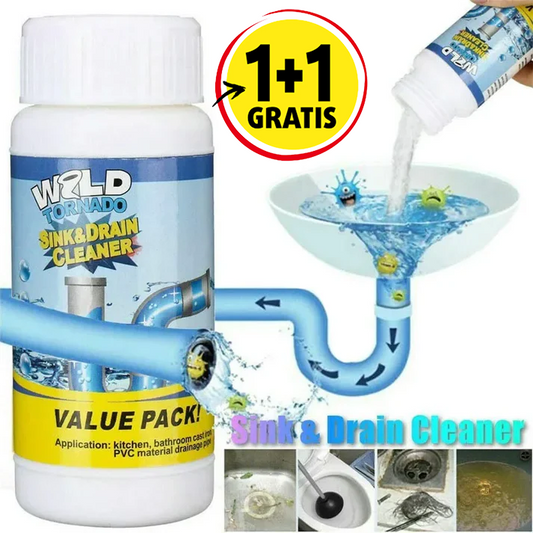 1+1 GRATIS: Granule Profesionale pentru desfundat chiuvete si toalete WildTornado