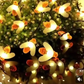 Set 2x Instalatie Solara Decorativa Albine cu LED – 50 Albine Luminoase M375-6, Lumina Cald