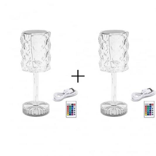 Set 2x Lampă de masă dimabilă reîncărcabilă LED/1W/5V 1800mAh 26 cm + telecomandă