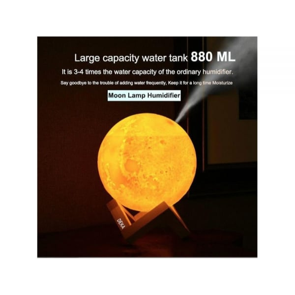 Lampă de Veghe 3D Moon iNOV cu Umidificator de Aromaterapie – Atmosferă Relaxantă și Aer Purificat + 12 Esente Cadou