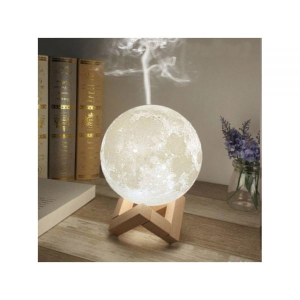 Lampă de Veghe 3D Moon iNOV cu Umidificator de Aromaterapie – Atmosferă Relaxantă și Aer Purificat + 12 Esente Cadou