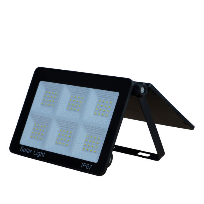 Lampa Solara Modulara Aurora by Innova 100W BK-T7 cu Panou Detasabil – Senzor Lumina, IP67, 140 mp2