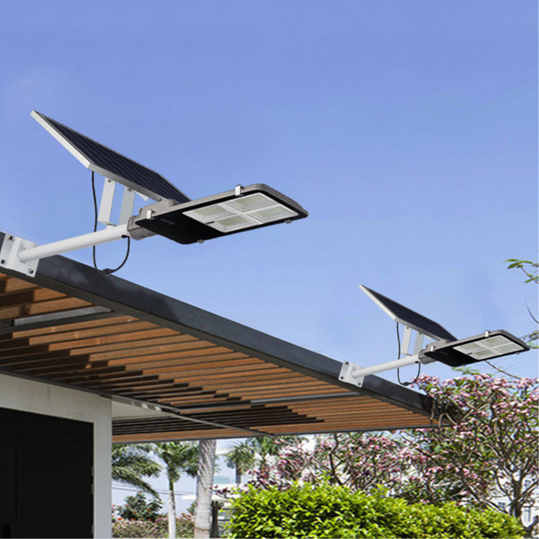 Lampa solara stradala INNOVA 400W cu senzor de lumina si panou separat, IP66 + Cadou Surpriza