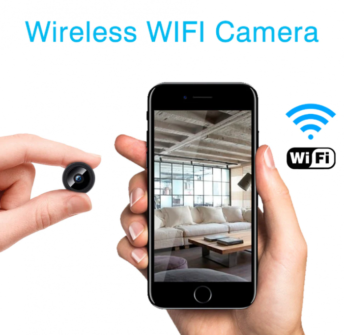 Mini camera de supraveghere wireless WiFi 1080p Full HD A9