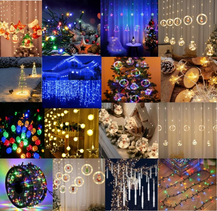 Black Friday - Pachet Misterul Mosului 7 Instalații Luminoase alese Special de Moș Crăciun pentru Tine +Cadou Secret