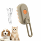 Pachet 1+1 Perie cu Abur pentru Animale de Companie, Indeparteaza Parul, Curatare,Maseaza , Maner Rotativ 360