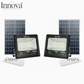 Set 2 x Proiector LED INNOVA 400W Cu Panou Solar si telecomanda, IP66 + Cadou Surpriza