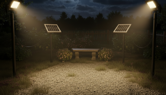 Set 2 x Proiector LED INNOVA 400W Cu Panou Solar si telecomanda, IP66 + Cadou Surpriza