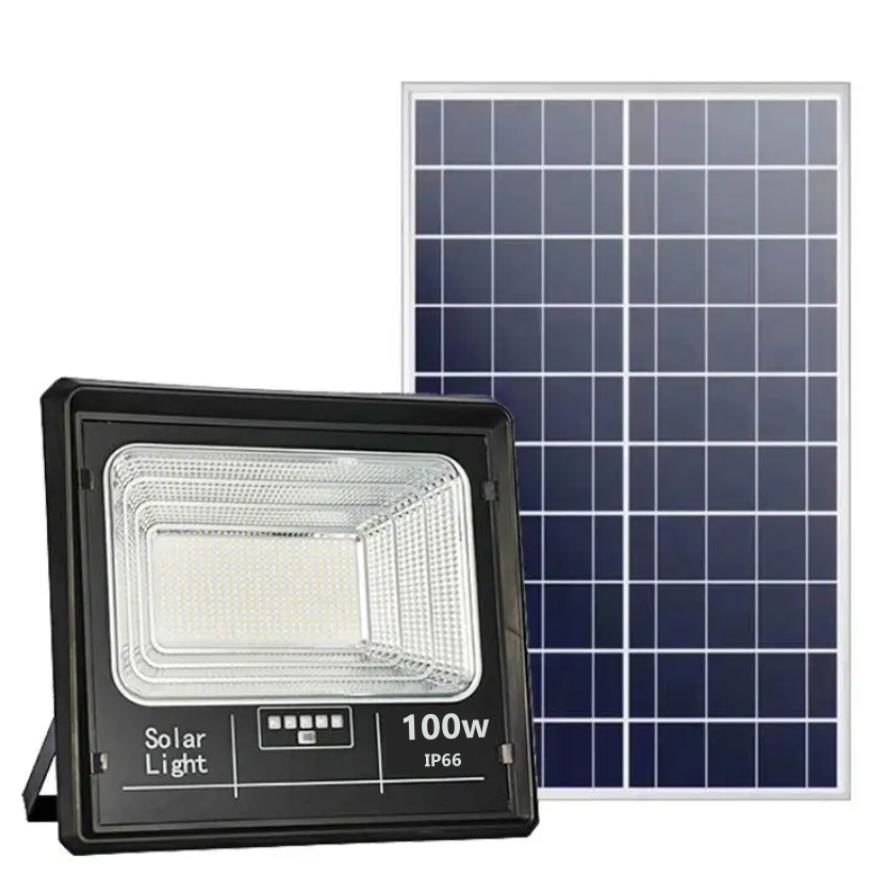 Black Friday - Proiector Solar Jortan 100W , IP66 , Indicator Baterie , 6500k