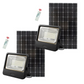 Set 2 Proiectoare Solare LED 800W Innova Smart Home Cyborg, IP67, Panouri Solare 35x35 cm și Telecomenzi