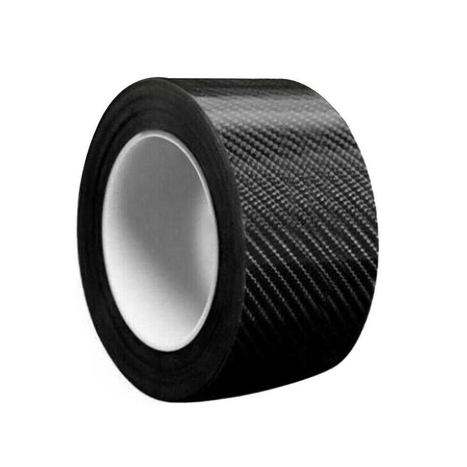 1+1 GRATIS! Folie de protectie carbon 3D, rola 7 cm x 3M, Negru mat