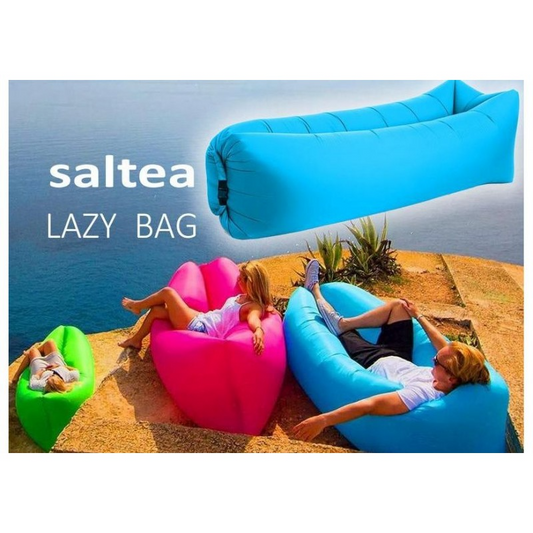 1+1 GRATIS! Saltea Gonflabila Tip Lazy Bag Cu Ghiozdan Inclus, 230x70 Cm, Umflare Fara Pompa