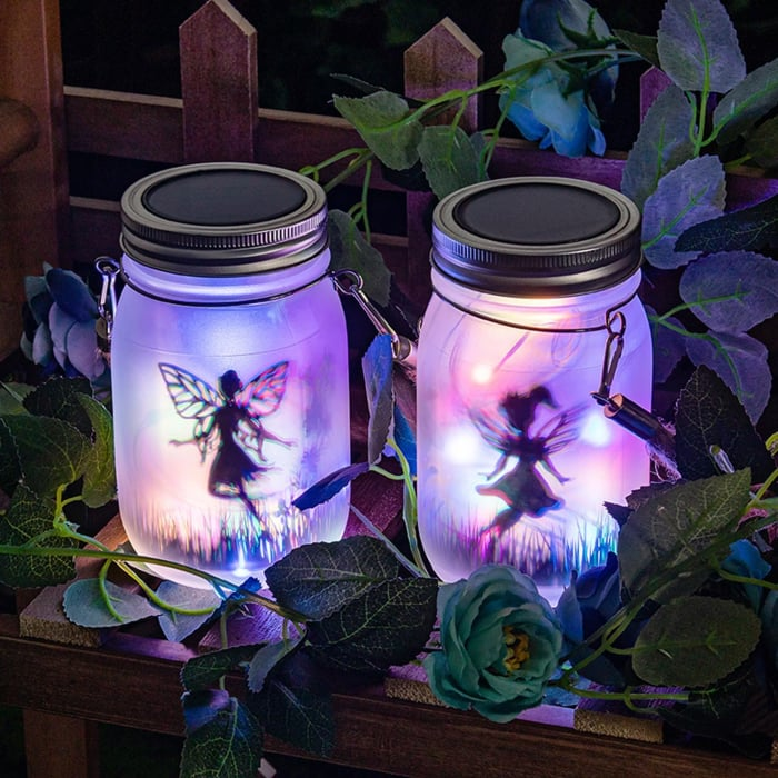 Set 2 Decoratiuni Solare cu Zane LED, Alb Cald sau Multicolor – Iluminare Ambientala pentru Gradina, Terasa si Balcon
