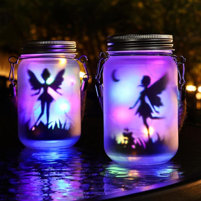 Set 2 Decoratiuni Solare cu Zane LED, Alb Cald sau Multicolor – Iluminare Ambientala pentru Gradina, Terasa si Balcon