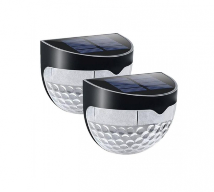 Set 2 Lampi solare de perete 6 Led cu senzor de lumina