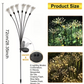Set 2 Lampi Solare Decorative de Gradina Tip Papadie, 72 cm, 6 Ramuri Flexibile, 60 LED , Lumina Alb Cald