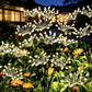Set 2 Lampi Solare Decorative de Gradina Tip Papadie, 72 cm, 6 Ramuri Flexibile, 60 LED , Lumina Alb Cald