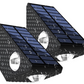 Set 2 Lampi Solare Decorative de Perete , Lumina in 3 Directii , Mullticolor , Alb rece , Alb Cald