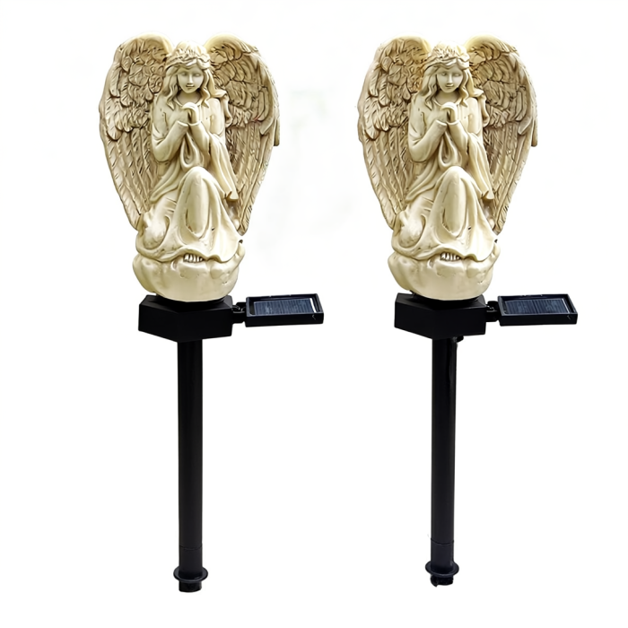 Set 2 Lampi Solare Decorative Inger cu LED, Iluminare Automata, Rezistente la Intemperii, IP44, 45 cm