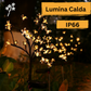 Set 2 Lampi Solare Decorative Ramura cu Flori LED, 65cm, IP66