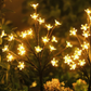 Set 2 Lampi Solare Decorative Ramura cu Flori LED, 65cm, IP66