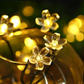 Set 2 x Instalatie Solara de Gradina Flori de Cires cu 50 LED-uri, Alb cald