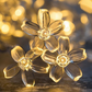 Set 2 x Instalatie Solara de Gradina Flori de Cires cu 50 LED-uri, Alb cald