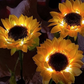 Black Friday - Set 2 x Lămpi Solare LED tip Floarea Soarelui pentru Grădină, 10 Micro-LED-uri, Înălțime 70 cm, IP65, Iluminare Automată cu Senzor