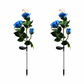 Set 2 x Lampi Solare Trandafir cu 3 Flori LED – Decor Elegant de Gradina, Tarus si Panou Solar