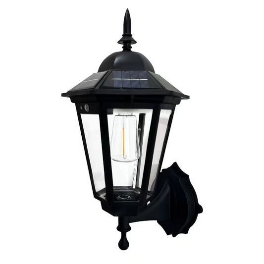 Set Aplice Solare de Perete Vintage cu Senzor de Mișcare, 3 Moduri, Lumină Alb Cald