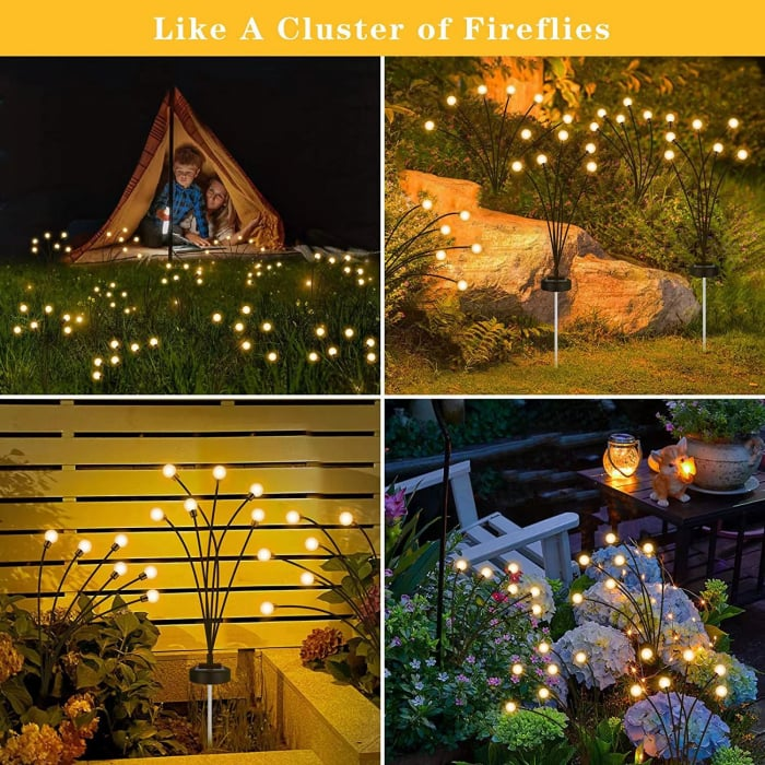 SET 4/8 x Lampa Solara Magia Licuricilor , Decoratiune de Gradina, LED, Lumina Calda