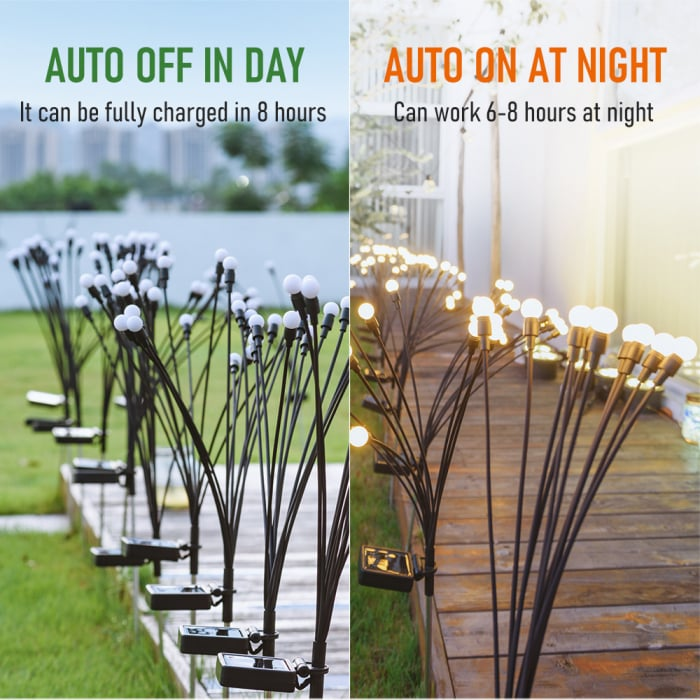SET 4/8 x Lampa Solara Magia Licuricilor , Decoratiune de Gradina, LED, Lumina Calda