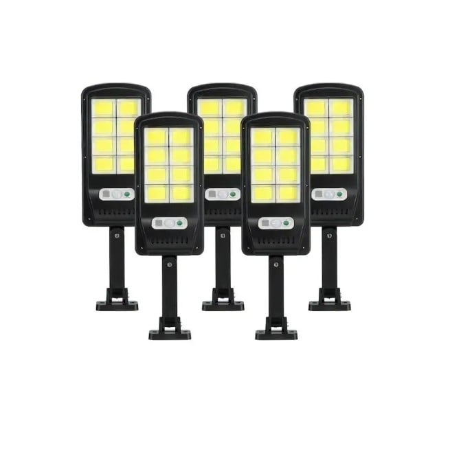 Black Friday - Set 5 Lampi cu Incarcare Solara prin Inductie 160 LED-uri COB, telecomanda + cadou surpriza